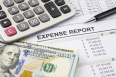 Expense Report with money for payment