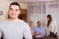 Man staying near family members