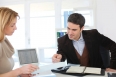 Woman meeting lawyer to set up her own business